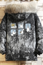 MC49097-P135日系潮棉衣男大码派克服男工装棉服外套棉袄砖墙，男装棉衣，电商A040A