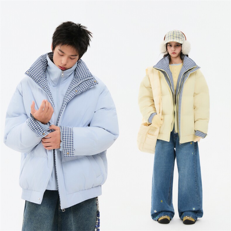 冬季新品得物美式潮流高品质格子加绒加厚棉衣外套棉服MY5566-P88，男装棉衣，星座610B-1