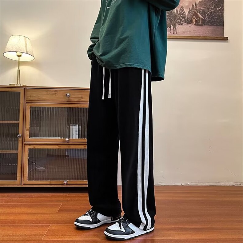 灯芯绒美式复古裤子男款秋冬季高街vibe垂感直筒休闲裤K2882P30图片