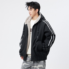 自家图有视频加绒毛领棉衣冬季新款座山雕连帽派克棉服M2556p88，男装棉衣，电商D315