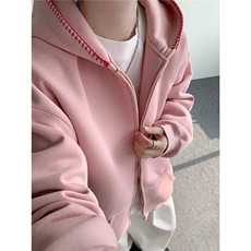 3XL-S基础百搭拉链开衫卫衣男休闲外套小心机WY45-P58400g，女装短外套，电商D206-1