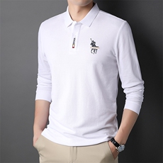 AG1839钱塘2020-3中年男士春秋薄款时尚休闲百搭长袖T恤P42，男装T恤，钱塘207-3