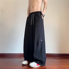 抖音品质字母刺绣设计凉感速干宽松休闲裤B315-K25590-特p30控58，男装休闲裤，电商B315