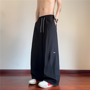 抖音品质字母刺绣设计凉感速干宽松休闲裤B315-K25590-特p30控58图片