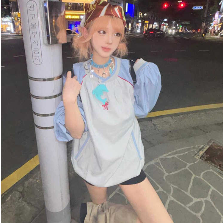 QC017-P78美式插肩圆领套头卫衣潮牌高级感宽松女早秋,男装卫衣,星座617A-2