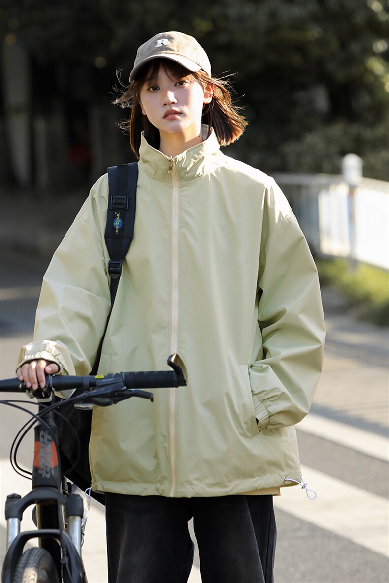 中性新款学院风双面穿宽松立领抽绳夹克外套A436-836-P6298,男装夹克,电商A436
