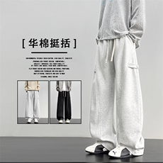 美式斜切M-5XL华棉62%弯刀卫裤帅裤子直筒运动裤X1600特批29，男装休闲裤，星座718