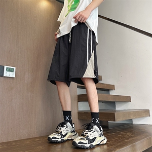 夏季薄款条纹运动短裤男款美式潮牌oversize休闲五分裤 K7161-P31图片