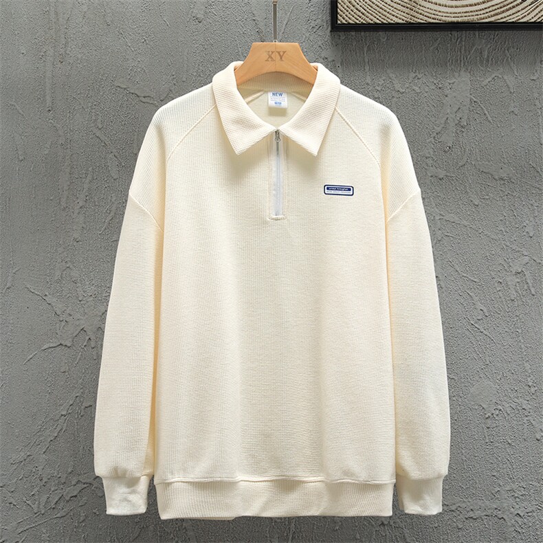 新款POLO衫灰墙挂拍华夫格休闲套头上衣PL3312-P37控58图片