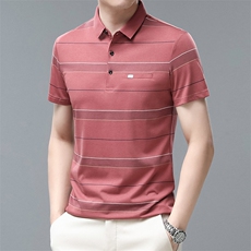 中年爸爸装夏季短袖T恤休闲商务POLO衫时尚潮流上衣服QP1640-P53，男装Polo衫，星座1105-3
