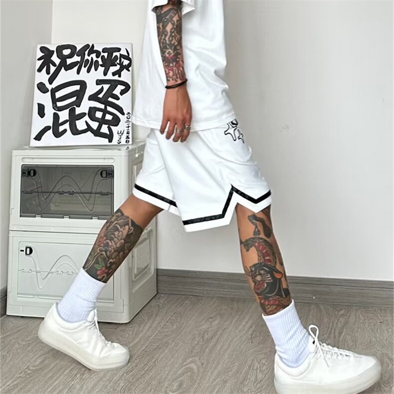 美式短裤男夏季高街痞帅篮球运动裤宽松外穿休闲五分裤QD762-P35,男装牛仔裤,星座1008-1