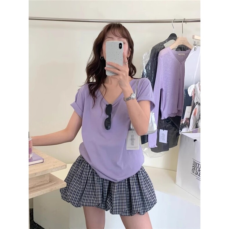 复古学院风格子配腰带花苞半身裙女夏季新款防走光格纹蓬蓬短裙子,女装半身裙,星座1210-1