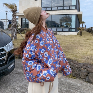 设计感撞色印花90白鸭绒羽绒服2025冬季新款时尚小众立领保暖外套图片