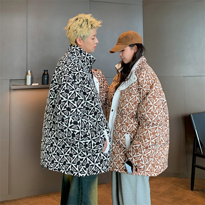 情侣棉衣棉服立体印花面包服立领棉袄外套【量大有差】1614-P80,男装棉衣,星座207