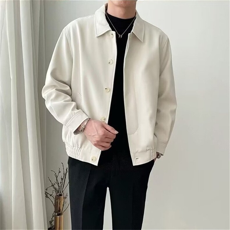 W10381-P50网图现货美式复古宽松翻领行政夹克百搭外套,男装夹克,星座1608