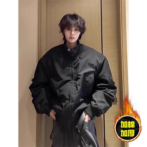 现货冬季美拉德立领飞行夹克廓形高街棒球服加棉加厚棉衣外套图片