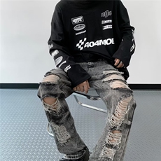 青春流行ins男直筒水洗牛仔裤N3013P50，男装牛仔裤，星座1116-2