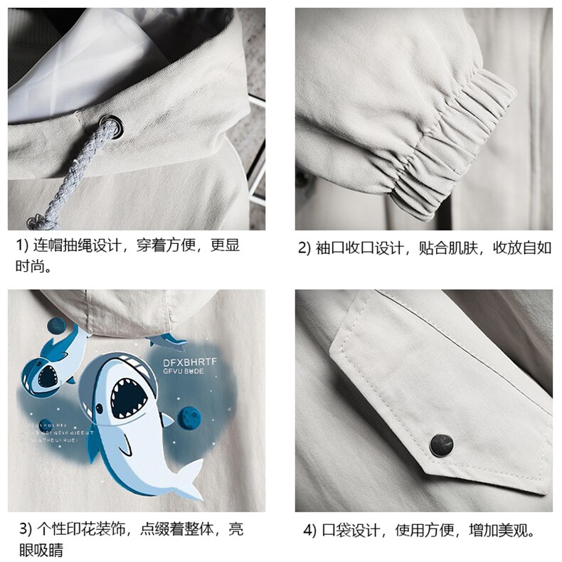 JK41212-P85加棉款-P115纯棉连帽夹克男士大码工装夹克男网格,男装夹克,电商A040A