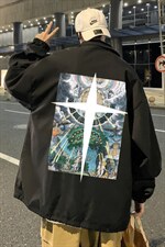 ！22秋季新款宽松大码港风十字架夹克外套JK1671-P50控68，男装夹克，星座508（原C305）