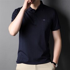 2023夏季短袖T恤男翻领上衣中年男士休闲百搭爸爸夏装体恤衫，男装T恤，电商B212（原钱塘6029）