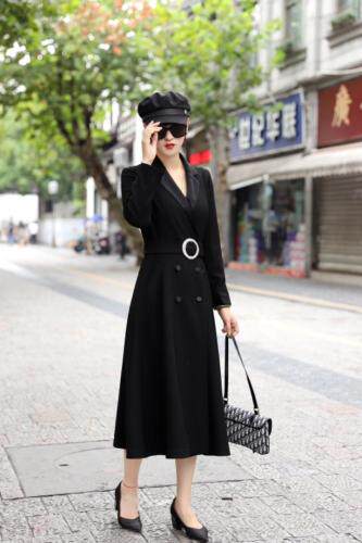 斗篷式可拆卸两穿，风衣裙，女装风衣，澳洛菲