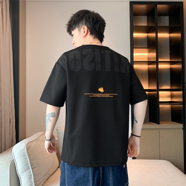 男夏季宽松休闲百搭T恤T6882小码P22大码P25,男装T恤,星座914