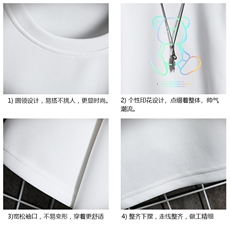 TK28139-P25春夏季七分袖t恤男大码五分袖男短袖中袖网格挂拍，男装T恤，电商A040A