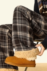 冬季加绒格子美式加厚棉裤女宽松阔腿裤男5D2127-TP5598，男装棉裤，电商A102