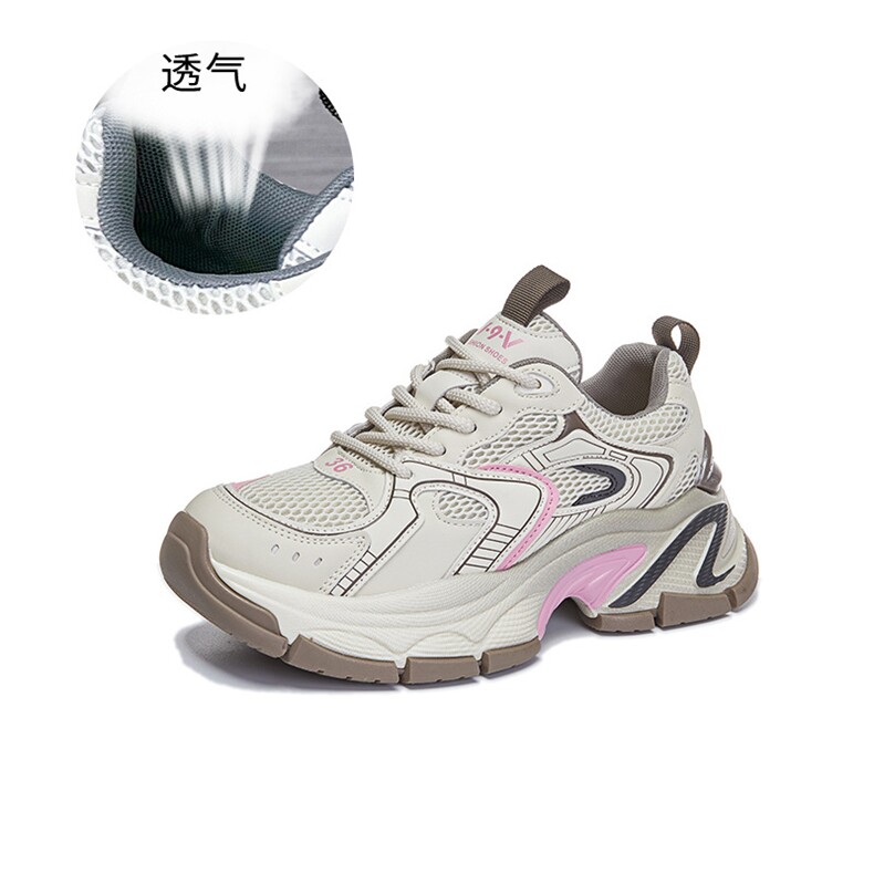 吸膜底老爹鞋女2024春季新款透气百搭运动鞋厚底跑步潮鞋休闲女鞋,女鞋休闲鞋,电商A223