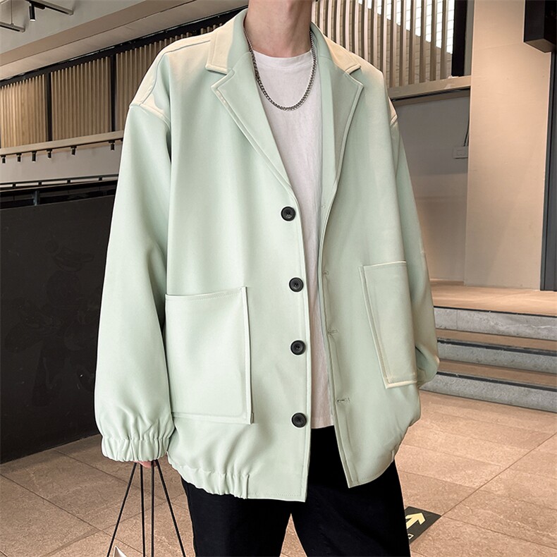 秋季宽松小西装男雅痞情侣休闲西服外套A071-X01-P80,男装西服套装,电商A071