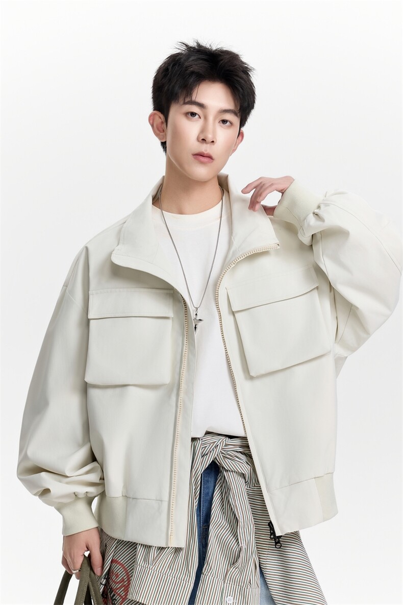 男生2025新款帅气潮流秋季夹克2025新款工装宽松潮牌JS5608-P78,男装夹克,星座610（原A335）