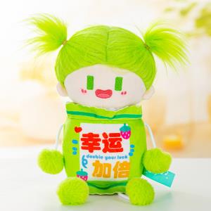 包装娃娃C款绿（百个起售），童话毛绒