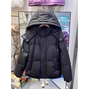 秋冬新款羽绒服男女情侣短款宽松加厚白鸭绒面包服潮牌外套图片