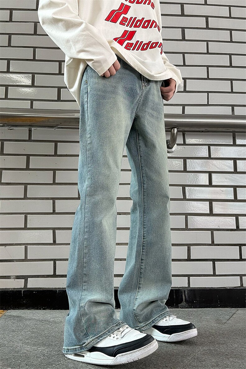 2026春季新款外景大码美式微喇牛仔裤M-5XGK24097-特P35,男装牛仔裤,电商A022