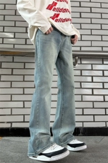 2026春季新款外景大码美式微喇牛仔裤M-5XGK24097-特P35，男装牛仔裤，电商A022