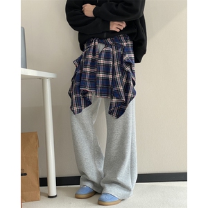 美式高街秋季新款潮流字母印花宽松休闲卫裤B315-K864-特p60控98图片