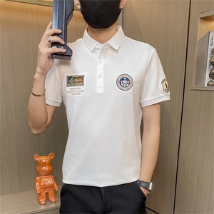 PL050-特P40polo衫男夏季潮牌新款学生个性飞行短袖t恤男休闲上衣图片