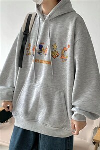 22秋 新款港风宽松休闲oversize情侣套头卫衣 B266-Y609-P55图片
