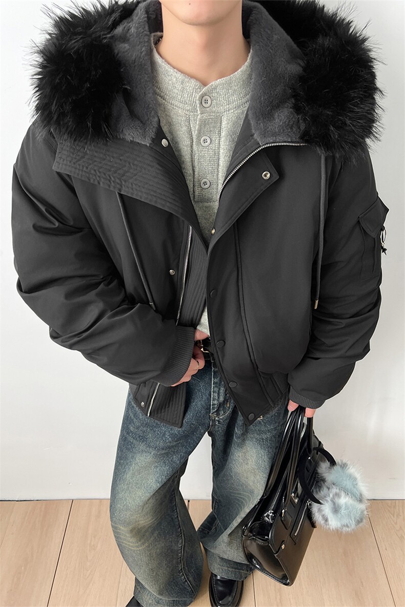 [现货座山雕羽绒服]连帽毛领加厚保暖美式外套5D1200TP220368,男装羽绒服,电商A102