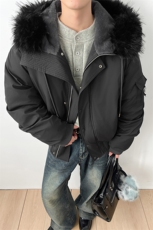 [现货座山雕羽绒服]连帽毛领加厚保暖美式外套5D1200TP220368，男装羽绒服，电商A102