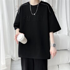 212A-T2580特25控48新款钢印字母圆领T恤短袖，男装T恤，星座212A（原A324）