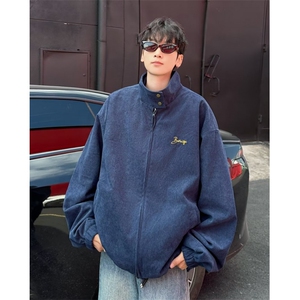 美式高街复古青少年外套男款秋季宽松运动夹克棒球服休闲W9340图片