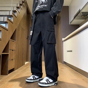 24春款港风工装裤休闲裤束脚裤男KP211 P55图片