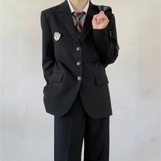 W8697-P60网图现货dk日系制服西装男士中长款西服男夹克外套，男装夹克，星座1608-2