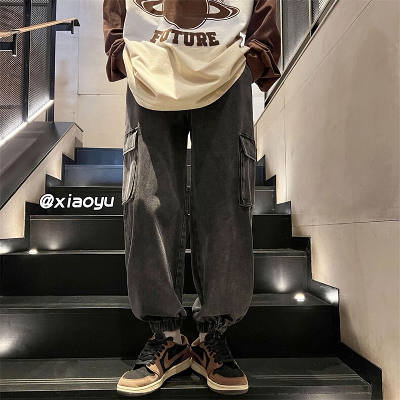 XZ616秋季新款工装束脚牛仔裤TY407P55控68,男装牛仔裤,星座512A（原616）