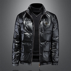 冬季新款男士立领亮面羽绒服潮流休闲外套钱塘2027-2301-特P180，男装羽绒服，钱塘6025