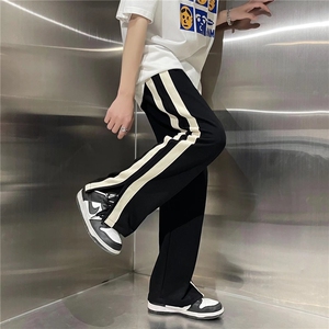 男春夏季潮流时尚休闲裤开衩条纹卫裤RK43P32图片