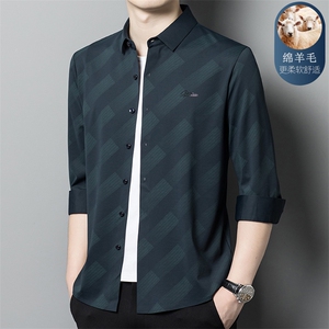 C6651钱塘2020-2欧货品质男士春秋羊毛时尚休闲百搭长袖衬衣P96图片