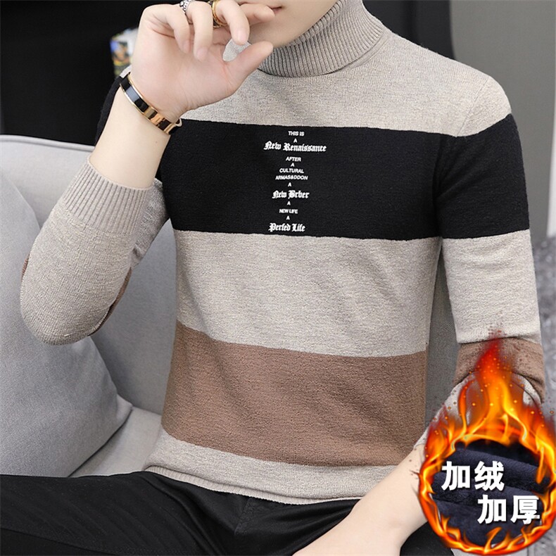 714-3-A934加绒单-63款新款高领加绒潮休闲时尚毛衣Ab,男装卫衣,星座1404-3