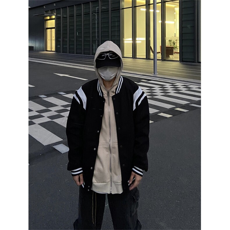 棒球服夹克男女韩版潮流高街帅拼色宽松2025秋冬ins外套WT001-P55,男装夹克,星座412-1